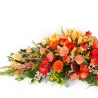 Autumnal Casket Spray - same day or named day delivery - Rushes Florist