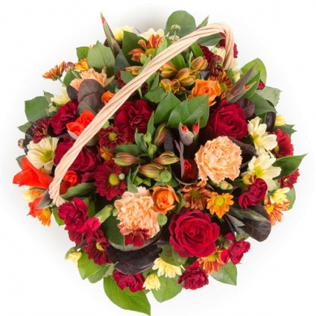 Traditional Basket Arrangement - same day or named day delivery - Rushes Florist