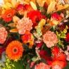 Autumnal Casket Spray - same day or named day delivery - Rushes Florist