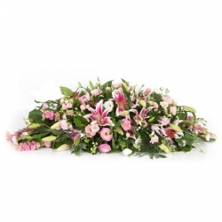 Pink Casket Spray - same day or named day delivery - Rushes Florist
