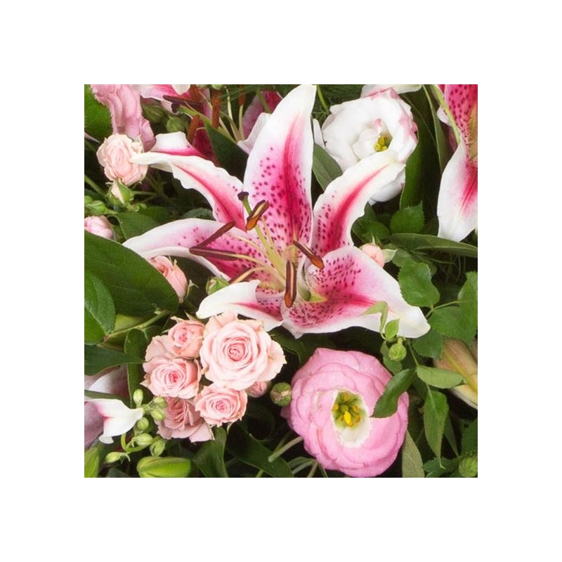 Pink Casket Spray - same day or named day delivery - Rushes Florist