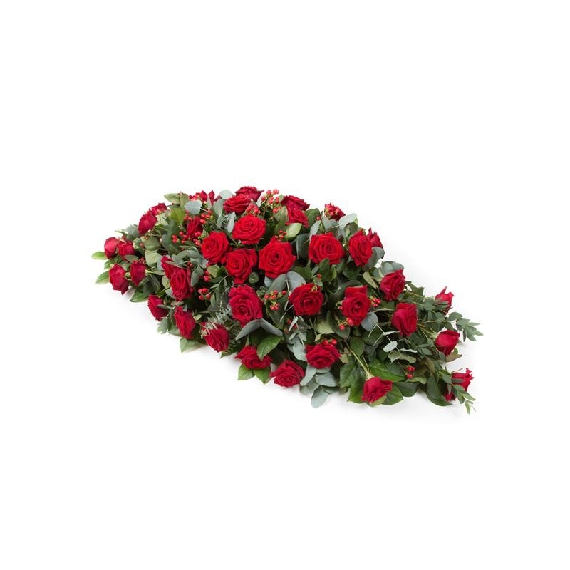 Rose Casket Spray - same day or named day delivery - Rushes Florist