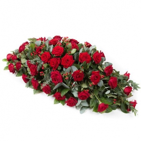 Rose Casket Spray - same day or named day delivery - Rushes Florist