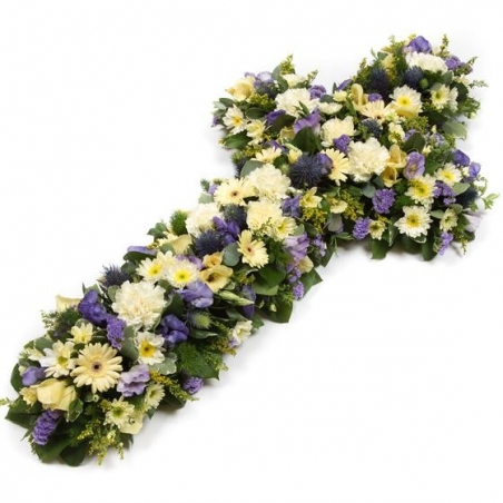 Loose sympathy Cross - same day or named day delivery - Rushes Florist
