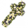 Loose sympathy Cross - same day or named day delivery - Rushes Florist
