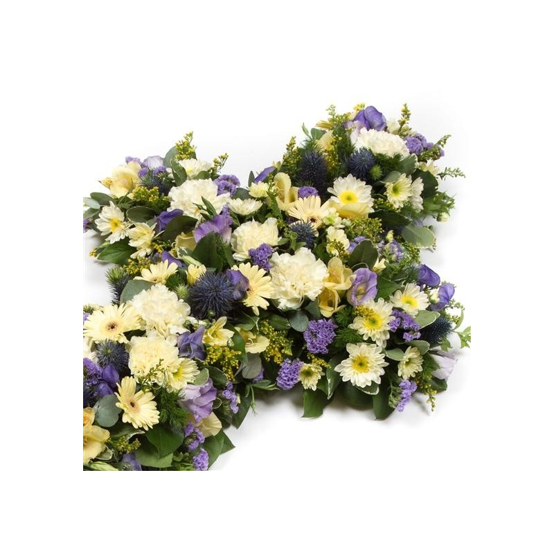 Loose sympathy Cross - same day or named day delivery - Rushes Florist