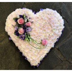 Pink Massed Heart - same day or named day delivery - Rushes Florist