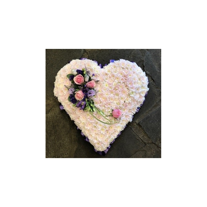 Pink Massed Heart - same day or named day delivery - Rushes Florist
