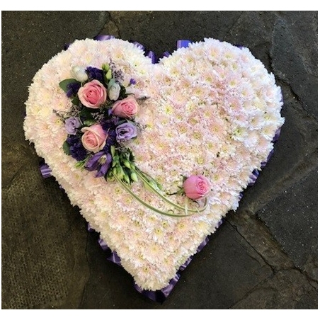 Pink Massed Heart - same day or named day delivery - Rushes Florist