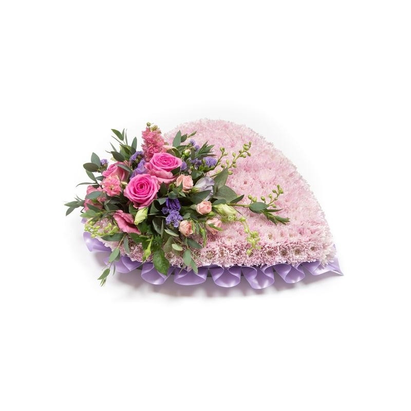 Pink Massed Heart - same day or named day delivery - Rushes Florist