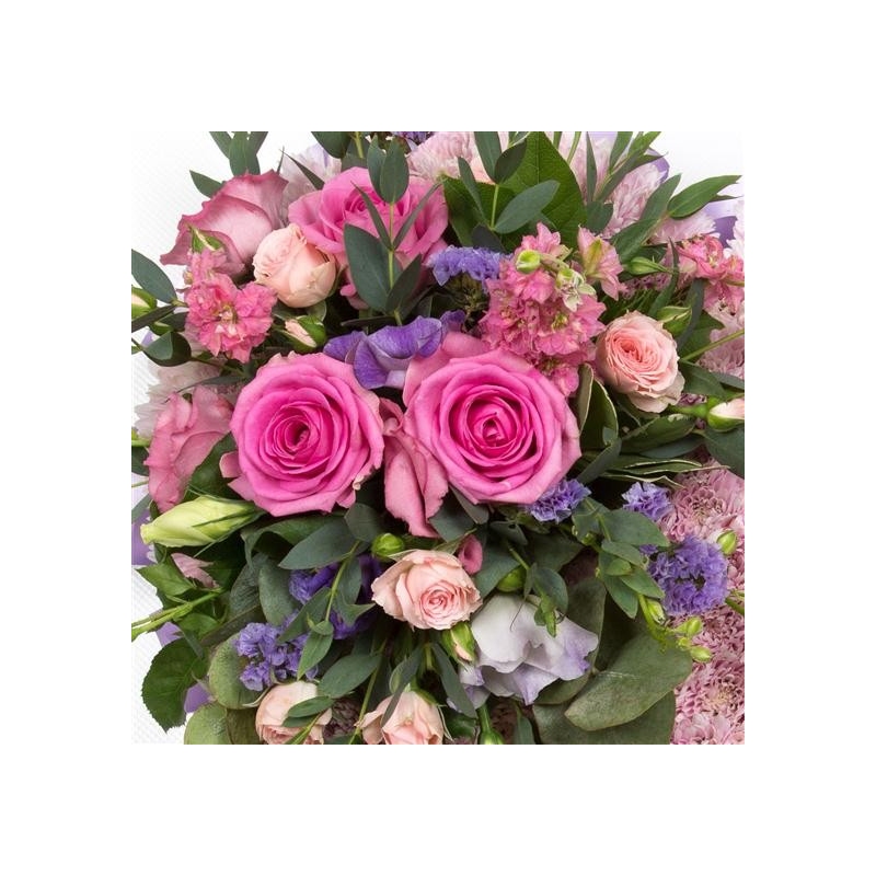 Pink Massed Heart - same day or named day delivery - Rushes Florist